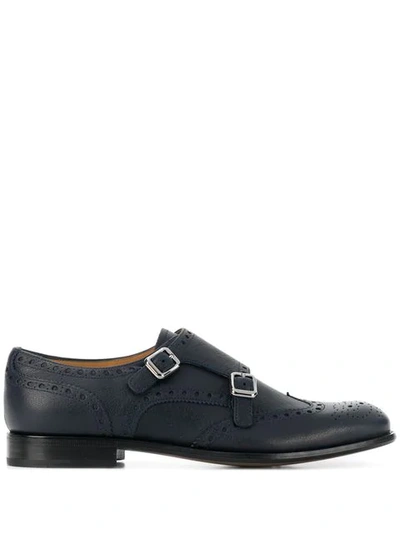 Church's Double Buckled Brogues In Blue