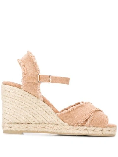 Castaã±er Bromelia Wedge Sandals In Neutrals