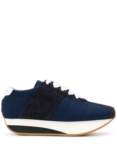 Marni Bigfoot Flatform Sneakers In Blue