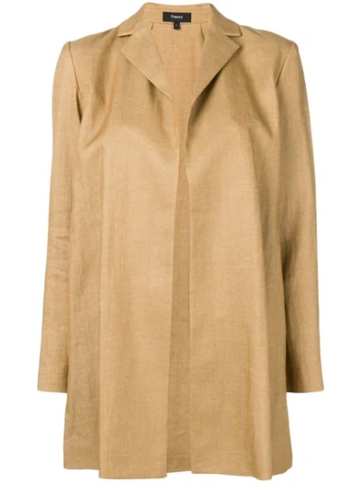 Theory Oversized Fit Jacket In Neutrals