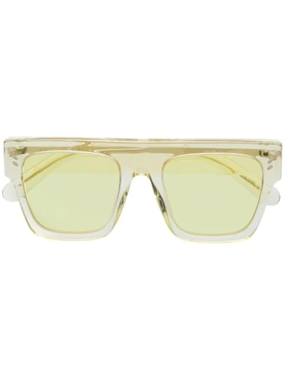 Stella Mccartney Clear Framed Sunglasses In Gelb
