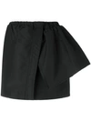 N°21 Deconstructed Track Mini Skirt In Black