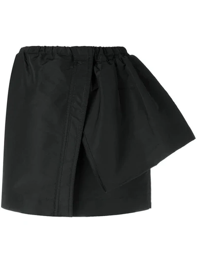 N°21 Deconstructed Track Mini Skirt In Black