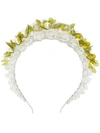 Simone Rocha Embellished Floral Headband - Neutrals