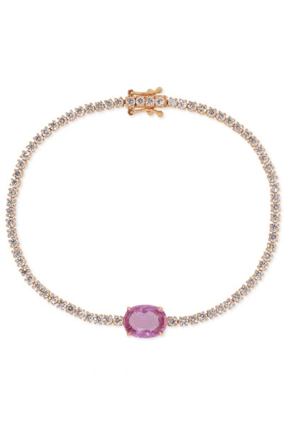 Anita Ko Hepburn 18-karat Rose Gold, Sapphire And Diamond Bracelet