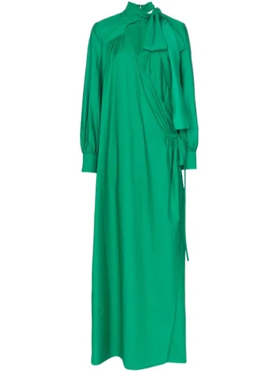Rosie Assoulin Long Draped Dress In Green