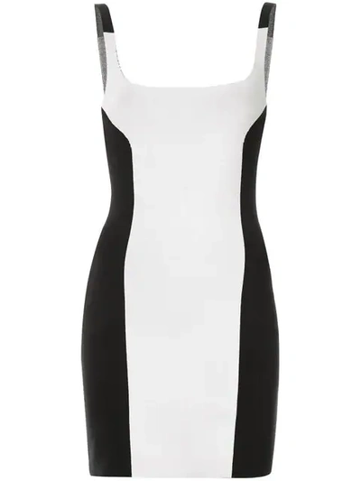 Nagnata Colour Block Mini Dress In Cream Black