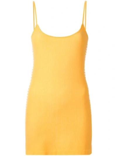 Nagnata Retro Stripe Mini Dress In Yellow ,white