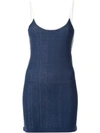 Nagnata Retro Stripe Mini Dress In Navy Cream