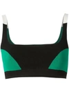 Nagnata Colour Block Bralette In Green