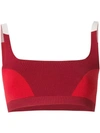 Nagnata Colour Block Bralette In Red