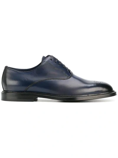 Dolce & Gabbana Brogue Detail Derby Shoes - Blue