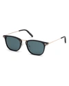 Tom Ford Men's Beau Metal And Plastic Sunglasses In Blue Pattern