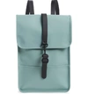 Rains Mini Waterproof Backpack - Green In Dusty Mint