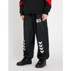 Hummel X Willy Chavarria Graphic-print Shell Jogging Bottoms In Black