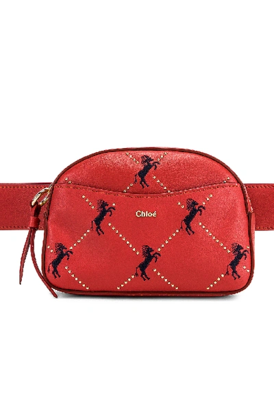 Chloé Signature Embroidered Leather Belt Bag