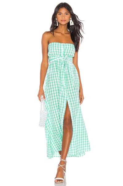 Anaak Chateau Button Dress In Mint Gingham