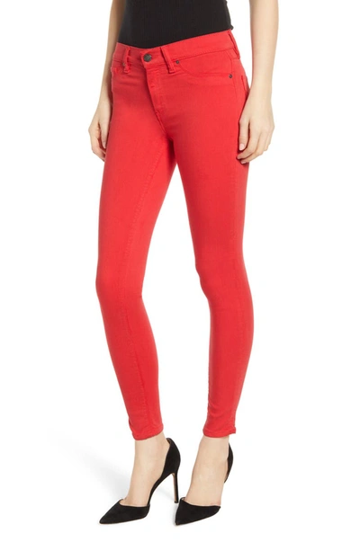 Hudson Nico Mid Rise Super Skinny Ankle Jean In Cherry