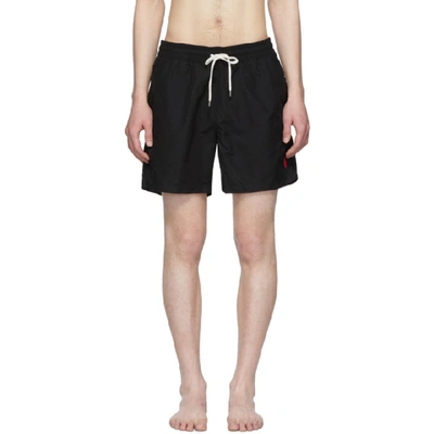 Polo Ralph Lauren Traveler Mid-length Swim Shorts In Black