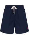 Polo Ralph Lauren Logo Embroidered Swim Shorts In Navy