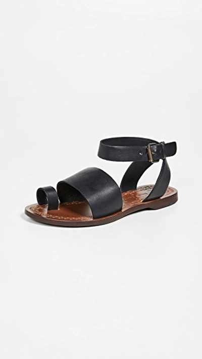 Free People Torrence Ankle Wrap Sandal In Oxford/sang