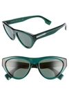 Burberry 52mm Cat Eye Sunglasses In Transparent Green