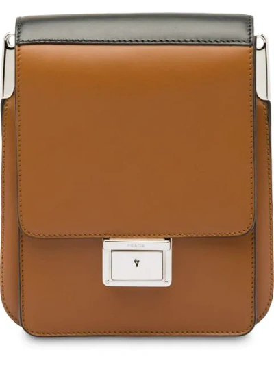 Prada Classic Messenger Bag In Brown