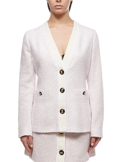 Alessandra Rich Tweed Jacket In Light Pink