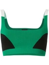 Nagnata Colour Block Bralette In Green