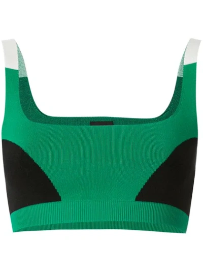 Nagnata Colour Block Bralette In Green