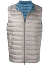 Herno Grey Quilted Gilet