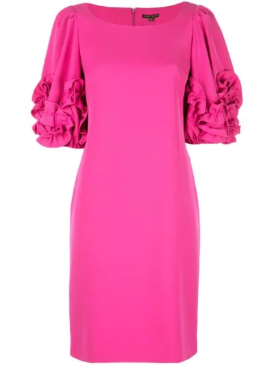Alberto Makali Ruffle Sleeve Dress In Pink