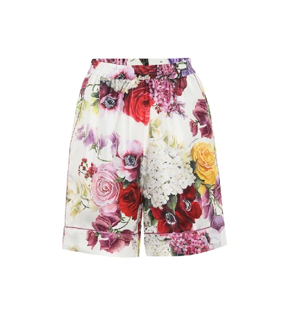 Dolce & Gabbana Floral-print Silk-twill Shorts In Floral Print