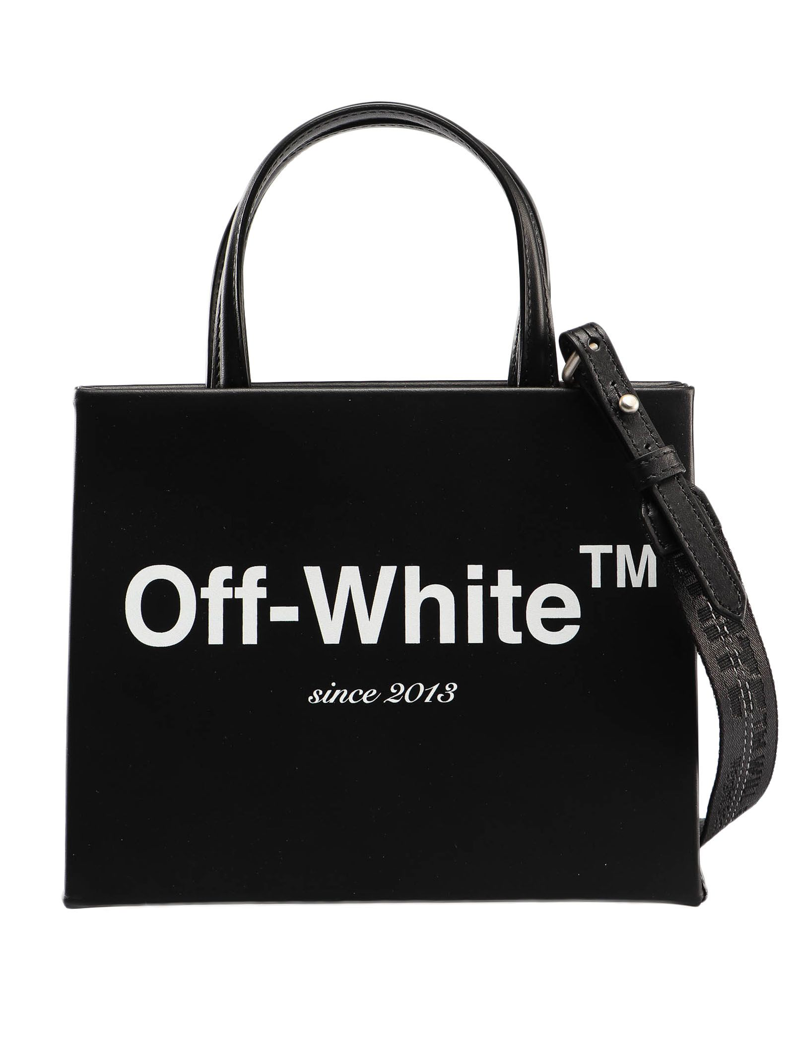Off-White Off White Logo Shoulder Bag In Black White | ModeSens