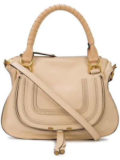 Chloé Marcie Tote Bag In Neutrals