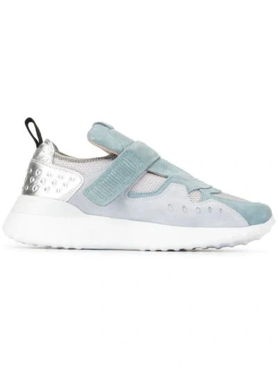 Tod's Round Toe Trainers In Blue
