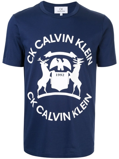 Ck Calvin Klein Logo T-shirt In Blue