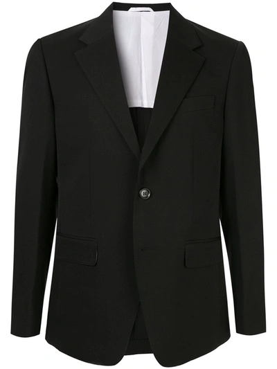 Ck Calvin Klein Notched Lapel Blazer Jacket In Black