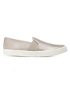 Vince Preston Metallic Slip-on Sneakers In Woodsmoke