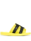 Palm Angels Suicoke Patch Slider In Yellow