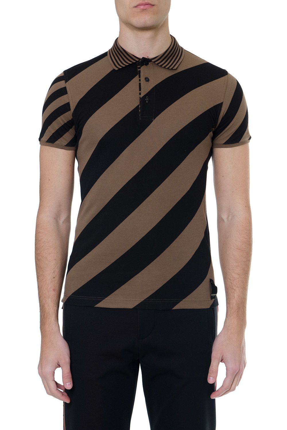 dark brown polo shirt