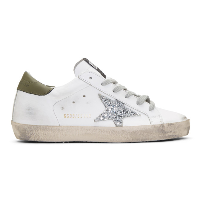 golden goose white and green