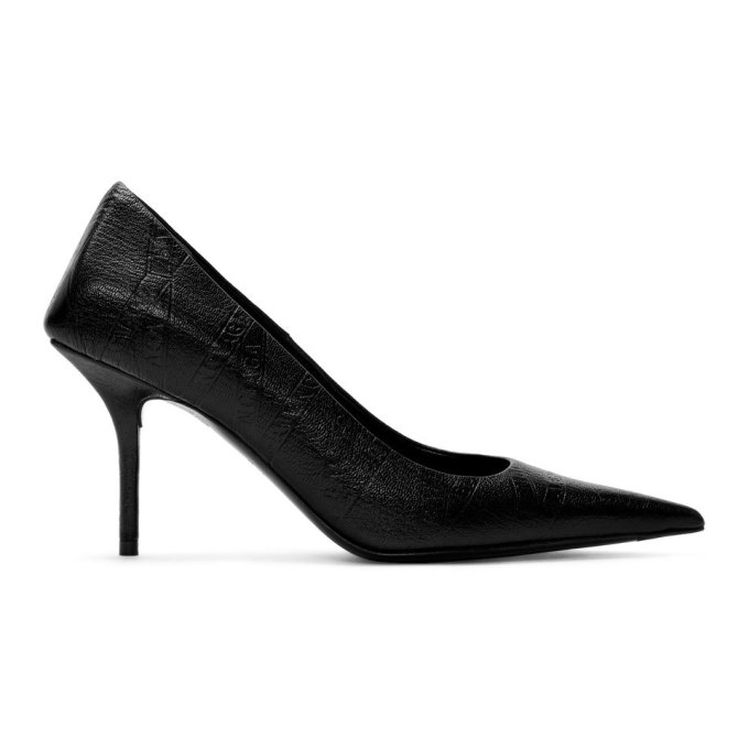 Balenciaga Black Square Knife Heels In 1000 Black ModeSens