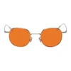 Ambush Orange Karlheinz Sunglasses In Silver-orange Ssc3
