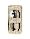 Chiara Ferragni Case Iphone 6 With Glitter Eyes In Gold