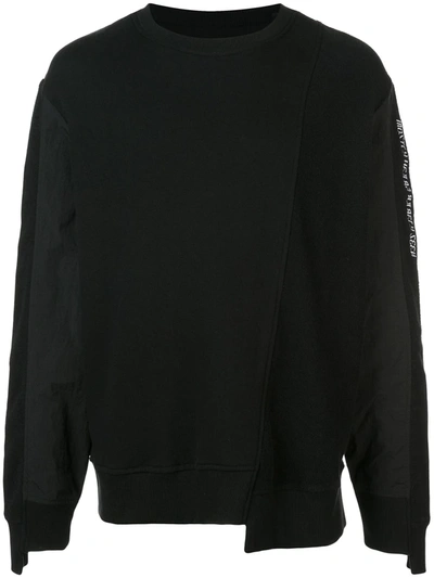 Mostly Heard Rarely Seen Asymmetrical Seam Sweatshirt In Black