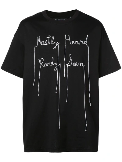 Mostly Heard Rarely Seen Yarn Sketch Branded T-shirt In Black