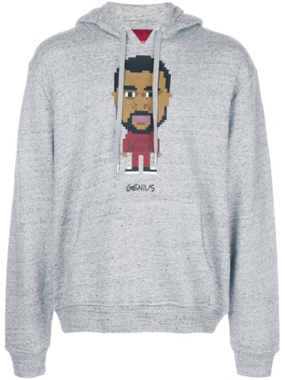 Mostly Heard Rarely Seen 8-bit Genius Print Hoodie In Grey