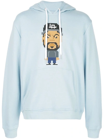 Mostly Heard Rarely Seen 8-bit Cmptn Printed Hoodie In Blue