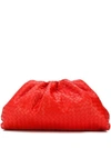 Bottega Veneta Woven Tote Bag In Red